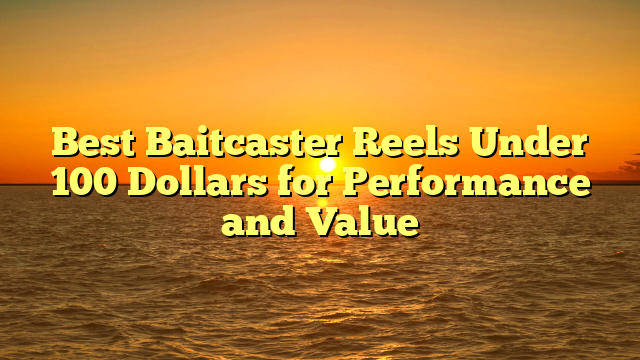 Best Baitcaster Reels Under 100 Dollars for Performance and Value