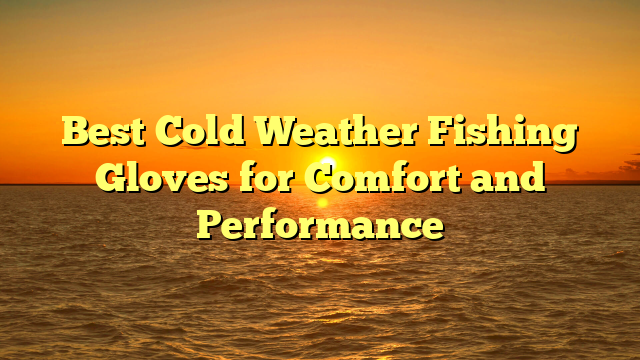 Best Cold Weather Fishing Gloves for Comfort and Performance