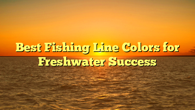 Best Fishing Line Colors for Freshwater Success